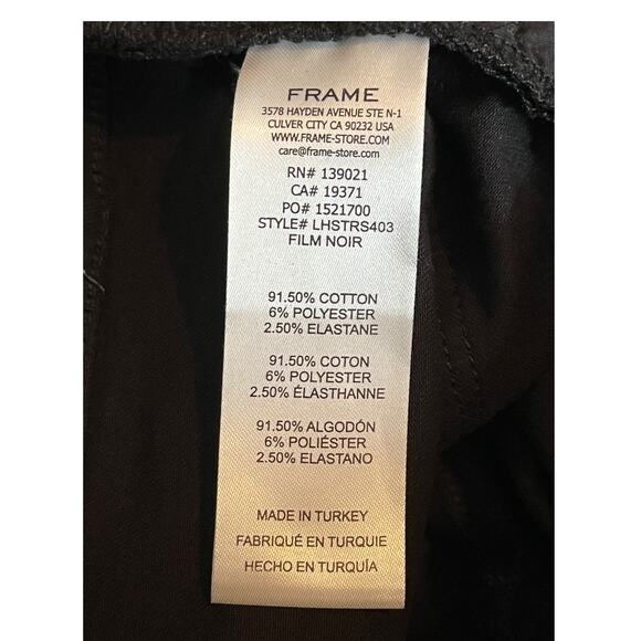 Frame Jeans Le High Straight High Waist Staggered Hem black size 24 - Picture 6 of 6